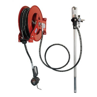 Kit de lubricación 3:1, pistola digital, carrete abierto, manguera 15m